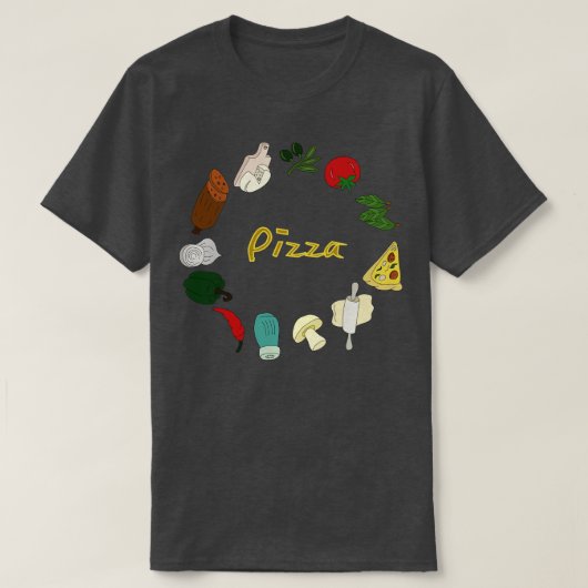 ピザ素材2 Tシャツ (デザイン正面)