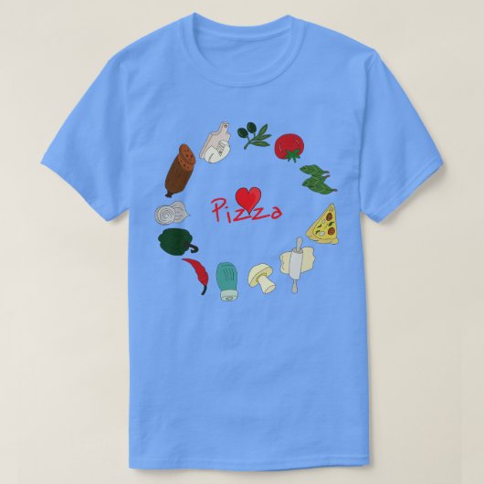 ピザ素材3 Tシャツ (デザイン正面)