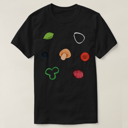 ピザ素材 Tシャツ (デザイン正面)