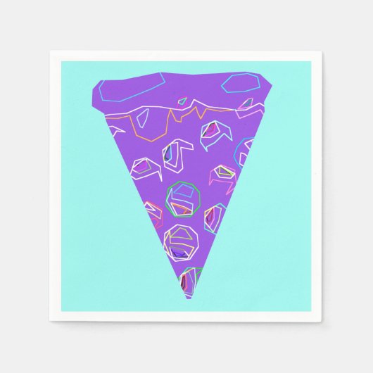 ピザ結婚パーティー スタンダードカクテルナプキン (正面)