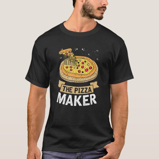 ピザ職人 ファストフード チーズ生地ラブ Tシャツ (正面)