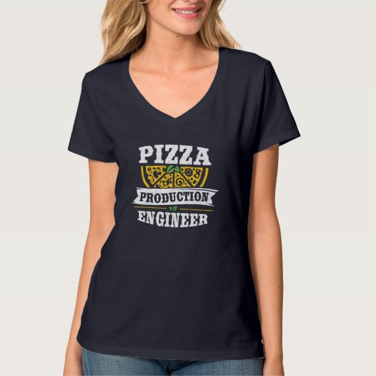ピザ製造エンジニア – ピザ Tシャツ (正面)