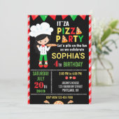 ピザ誕生日の招待ピザ作りパーティー 招待状 (スタンド正面)