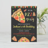 ピザ誕生日イタリアン招待パーティー 招待状 (スタンド正面)