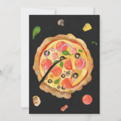 ピザ誕生日イタリアン招待パーティー 招待状 (裏面)