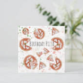 ピザ誕生日カード シーズンカード (スタンド正面)