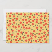 ピザ誕生日パーティーがシェフのおもしろいフード写真を作る 招待状 (裏面)