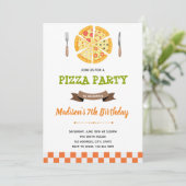 ピザ誕生日パーティーの招待状 招待状 (スタンド正面)