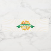 ピザ誕生日パーティーウォーターボトルラベル ペットボトルラベル (シングルラベル)