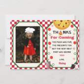 ピザ誕生日パーティー写真ありがとう サンキューカード (正面)