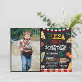 ピザ誕生日パーティー 招待状 (スタンド正面)