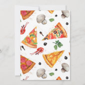ピザ誕生日招待状、ピザパーティー 招待状 (裏面)