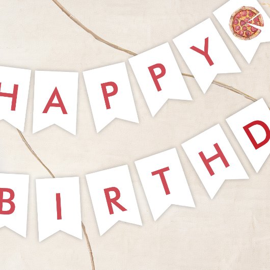 ピザ誕生日 バンティングフラッグ