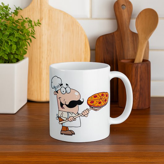 ピザ調理人 コーヒーマグカップ