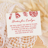 ピザ赤ちゃんシャワー予約リクエスト エンクロージャーカード