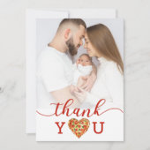 ピザ赤ちゃんシャワー写真サンキューカード-おもしろい共同 サンキューカード (正面)
