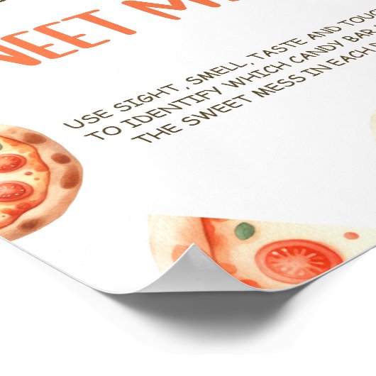 ピザ赤ちゃんシャワー甘い混乱の兆候を推測 ポスター (角)