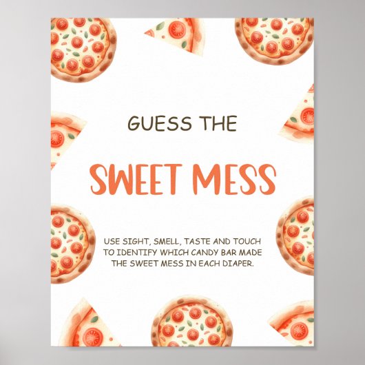 ピザ赤ちゃんシャワー甘い混乱の兆候を推測 ポスター (正面)