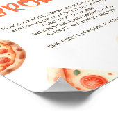 ピザ赤ちゃんシャワー私の水が壊れたゲームサイン ポスター (角)