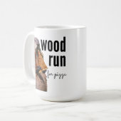 ピザ走用木材(ウッドチャック付) コーヒーマグカップ (正面左)