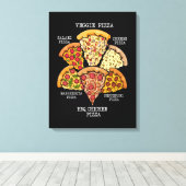 ピザ通イタリアン信者のアメリカンピザ キャンバスプリント (インサイチュ (ウッドフロア))