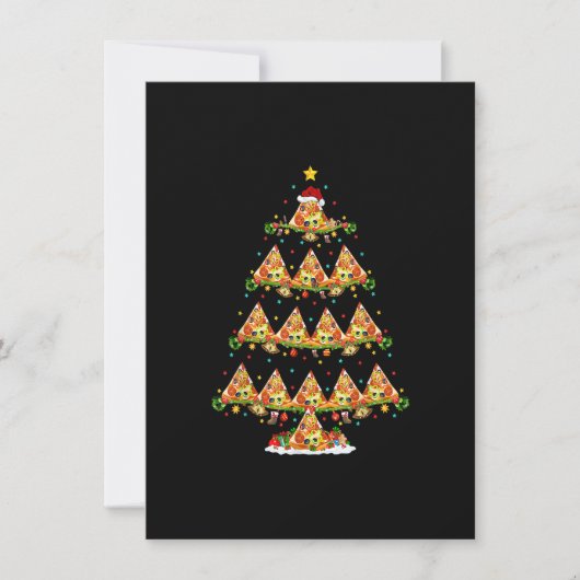 ピザ速食愛好家ライト Xmas サンタ ピザ クリスマス 招待状 (正面)