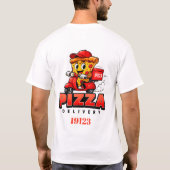 🍕ピザ配達チームユニフォームスタッフ🚚 Tシャツ (裏面)