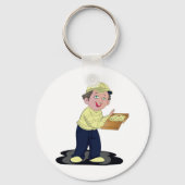 ピザ配達ボーイフードキーチェーン キーホルダー (裏面)
