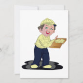 ピザ配達ボーイ 招待状 (正面)