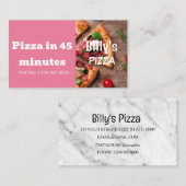 ピザ配達割引セール提供 名刺 (正面/裏面)