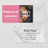 ピザ配達割引セール提供 名刺 (正面/裏面)