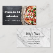 ピザ配達割引セール提供 名刺 (正面/裏面)