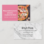 ピザ配達割引セール提供 名刺 (正面/裏面)
