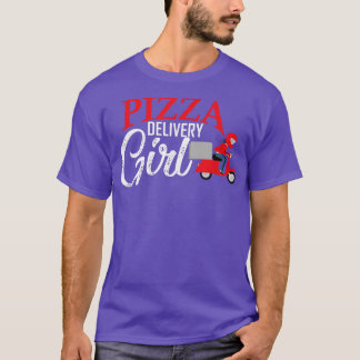 ピザ配達少女用ピザコスチューム 女性用 Tシャツ