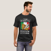 ピザ食べイタリアン物パイチーズピザ愛好家 Tシャツ (正面フル)