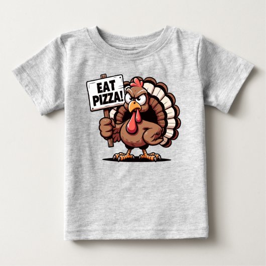 ピザ食べトルコTシャツ ベビーTシャツ (正面)