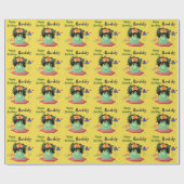 ピザ食べ物のモンスターパーソナライズド誕生日 ラッピングペーパー (フラット)