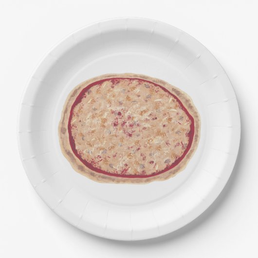 ピザ食品をテーマにした絵を描紙プレート ペーパープレート (正面)