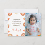 ピザ1st誕生日パーティーサンキューカード 招待状 (正面)