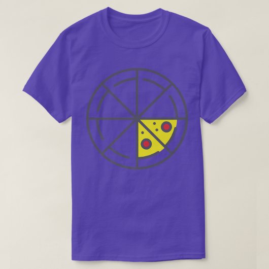 ピザ2スライスチーズペペロおもしろいーニGeometric Fo Tシャツ (デザイン正面)