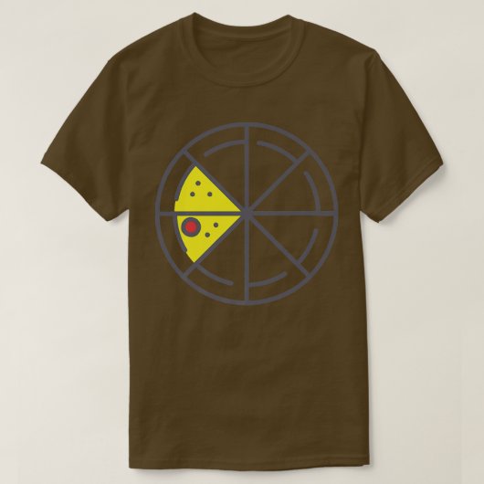 ピザ2スライスチーズペペロおもしろいーニGeometric Fo Tシャツ (デザイン正面)