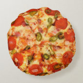 ピザ2装飾用クッション ラウンドクッション (裏面)