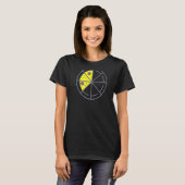 ピザ3スライスのチーズペローニ幾何学食品 Tシャツ (正面フル)