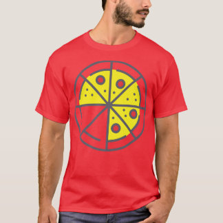 ピザ6スライスチーズペペロおもしろいーニGeometric Fo Tシャツ