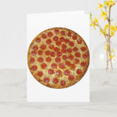 ピザ…おいしいPepperoniピザ カード (黄色い花)