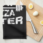 、ピザ-おもしろいな体育館のトレーニング後で今持ち上げて下さい キッチンタオル (四つ折り)