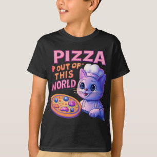 ピザ：この世界から   宇宙シェフネコ Tシャツ