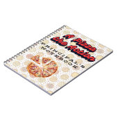 「ピザ」アクションの主なノート ノートブック (左側)