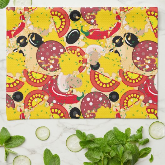 ピザ キッチンタオル (折り畳み)