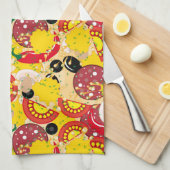 ピザ キッチンタオル (四つ折り)